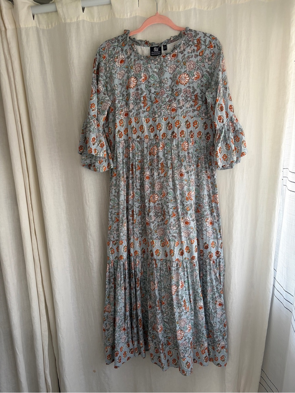 Madison Matthews Floral Midi Dress - M